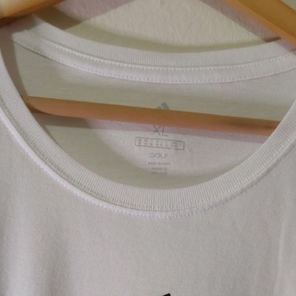 Adidas White Tee with Black Emblem - Picture 3 of 4